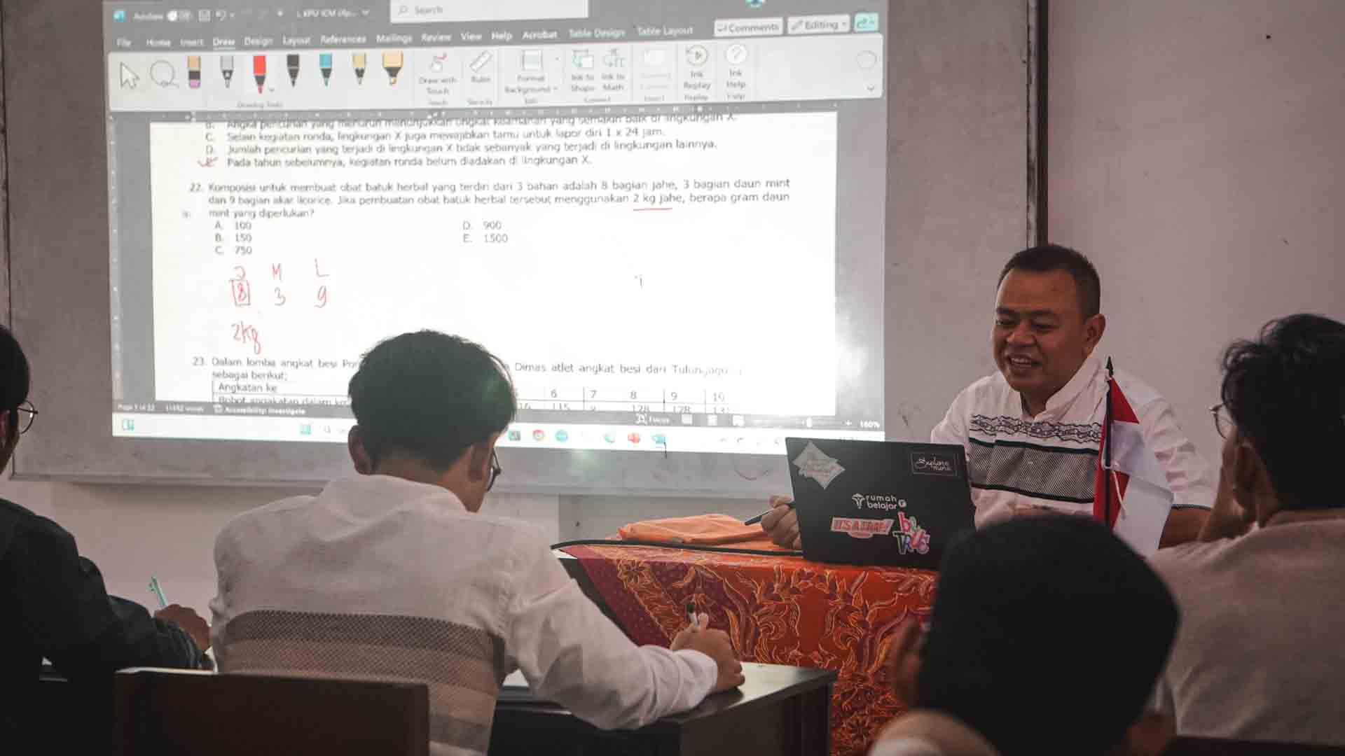 KEGIATAN BIMBINGAN BELAJAR SANTRI